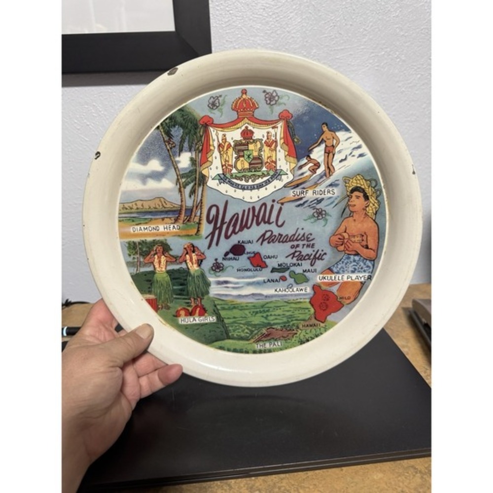 Vintage collector‎ Metal Hawaii Plate 12"